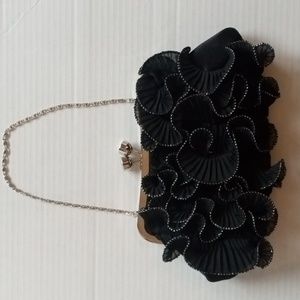 Clutch Style ruffled handbag